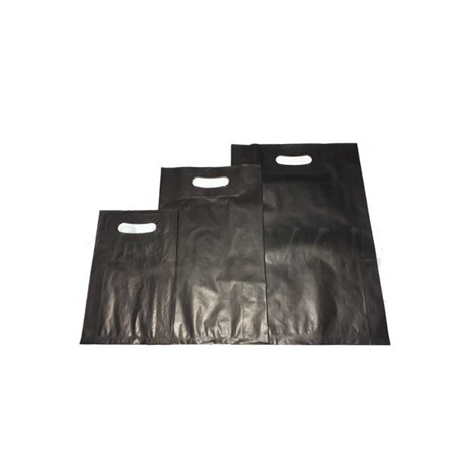 Oferta de Bolsas de papel asa troquelada negra 250 bolsas x 3 medidas