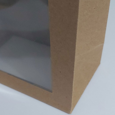 Bolsa de papel mini con ventana transparente