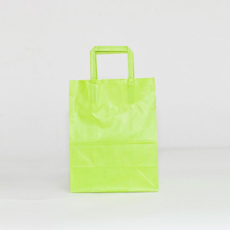 bolsas de papel asa plana verde pistacho