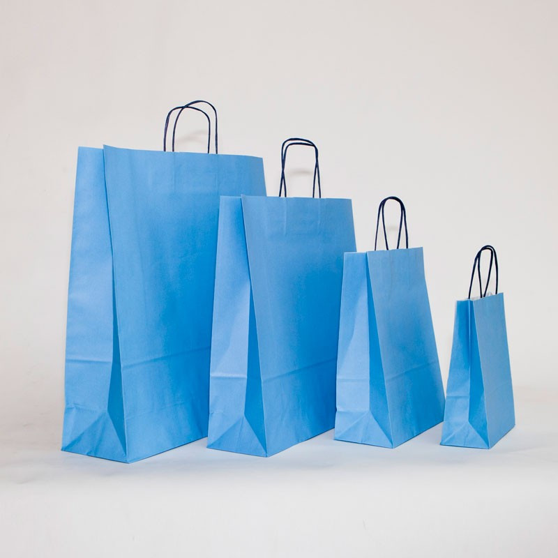 Bolsa de papel azul